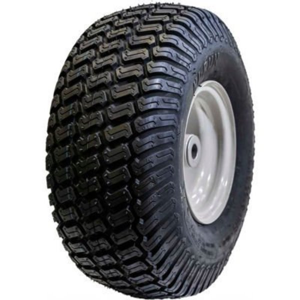 Sutong Tire Resources Hi-Run Lawn/Garden Tire Assembly 20X10.00-8 2PR SU05 GRY White Solid Wheel Zerk Metal Bushing 3/4"ID ASB1196